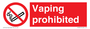 Vaping prohibited